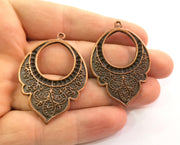 2 Copper Charms Antique Copper Plated Charms (47x33mm)  G18631