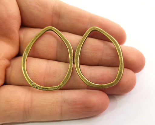 4 Antique Bronze Charms Antique Bronze Plated Charms (39x29mm)  G18642