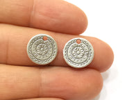 10 Silver Charms Antique Silver Plated Charms (14mm)  G18162