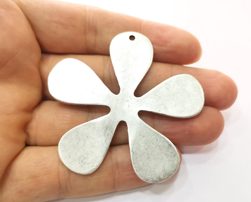 Flower Charms Antique Silver Plated Charms (61mm)  G18660