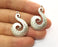 2 Silver Hammered Charms Antique Silver Plated Charms (34x22mm)  G18666