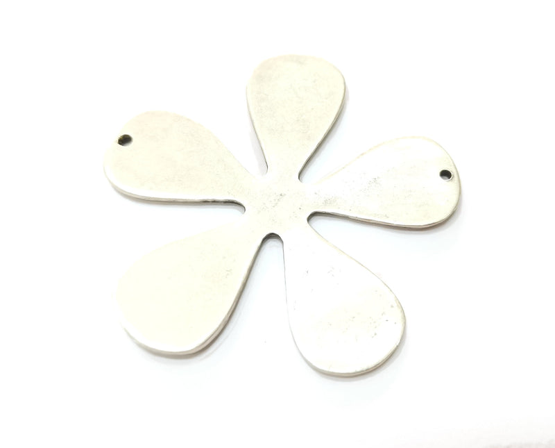 Flower Charms Connector Antique Silver Plated Charms (61mm)  G18668