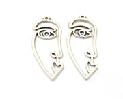 4 Silver Charms Antique Silver Plated Charms (39x16mm)  G18164