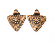 2 Copper Charms Antique Copper Plated Charms (33x25mm)  G18670