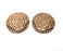 2 Copper Charms Antique Copper Plated Charms (31mm)  G18676