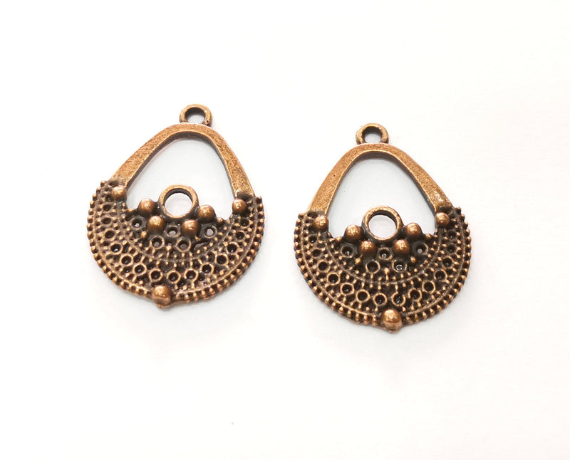 5 Copper Charms Antique Copper Plated Charms (27x20mm)  G18677