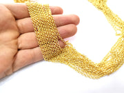 Gold Plated Rolo Chain (3.2 mm) 1 Meter - 3.3 Feet  G18176