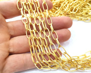 Gold Plated Chain (12.8x6.2 mm) 1 Meter - 3.3 Feet  G18178