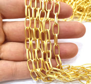 Gold Plated Chain (12.8x6.2 mm) 1 Meter - 3.3 Feet  G18178