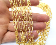 Gold Plated Chain (10x5+6x5 mm) 1 Meter - 3.3 Feet  G18181