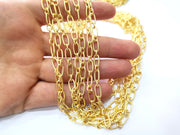 Gold Plated Chain (10x5+6x5 mm) 1 Meter - 3.3 Feet  G18181
