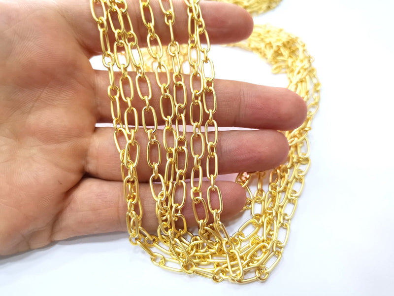 Gold Plated Chain (10x5+6x5 mm) 1 Meter - 3.3 Feet  G18181