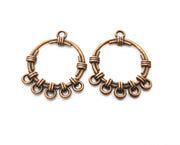 4 Copper Charms Connector Antique Copper Plated Charms (33x26mm)  G18678