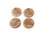 5 Flower Charms Antique Copper Plated Charms (15mm)  G18683