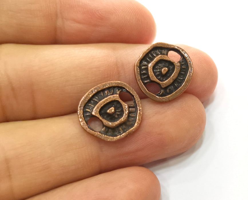 10 Copper Charms Connector Antique Copper Plated Connector (16x14mm)  G18684
