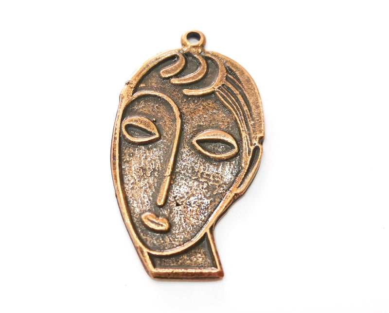 2 Copper Charms Antique Copper Plated Charms (53x28mm)  G18686