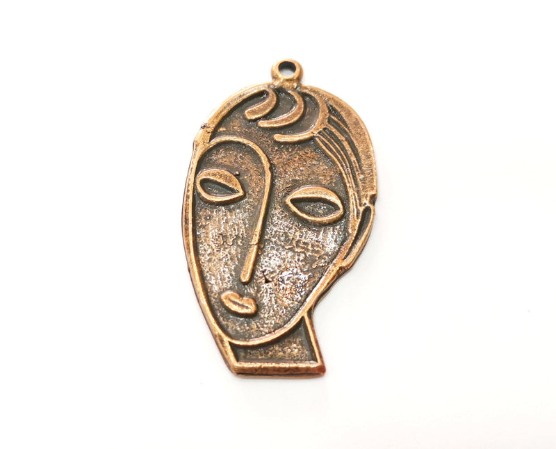 2 Copper Charms Antique Copper Plated Charms (53x28mm)  G18686