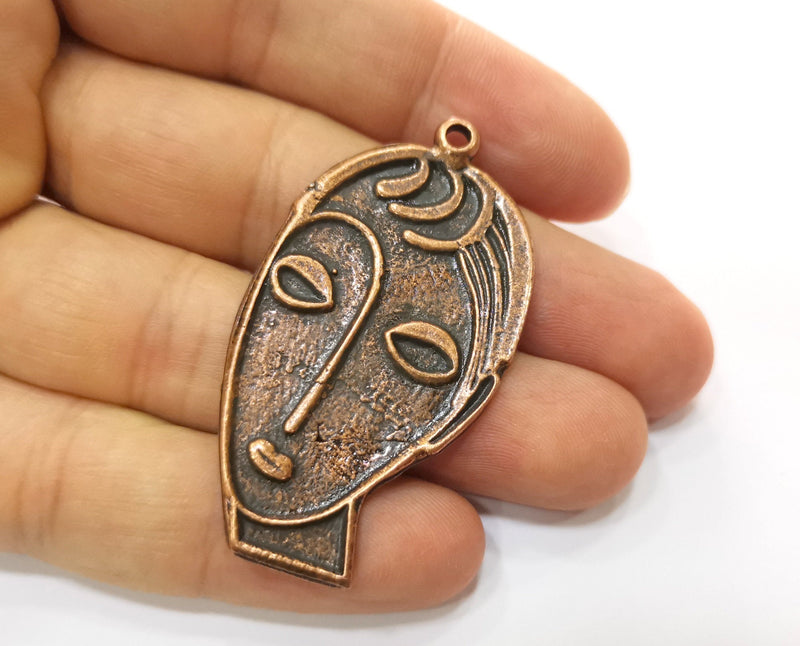 2 Copper Charms Antique Copper Plated Charms (53x28mm)  G18686
