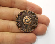 2 Copper Charms Antique Copper Plated Charms (34x32mm)  G18690