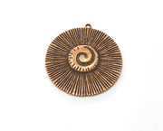 2 Copper Charms Antique Copper Plated Charms (34x32mm)  G18690