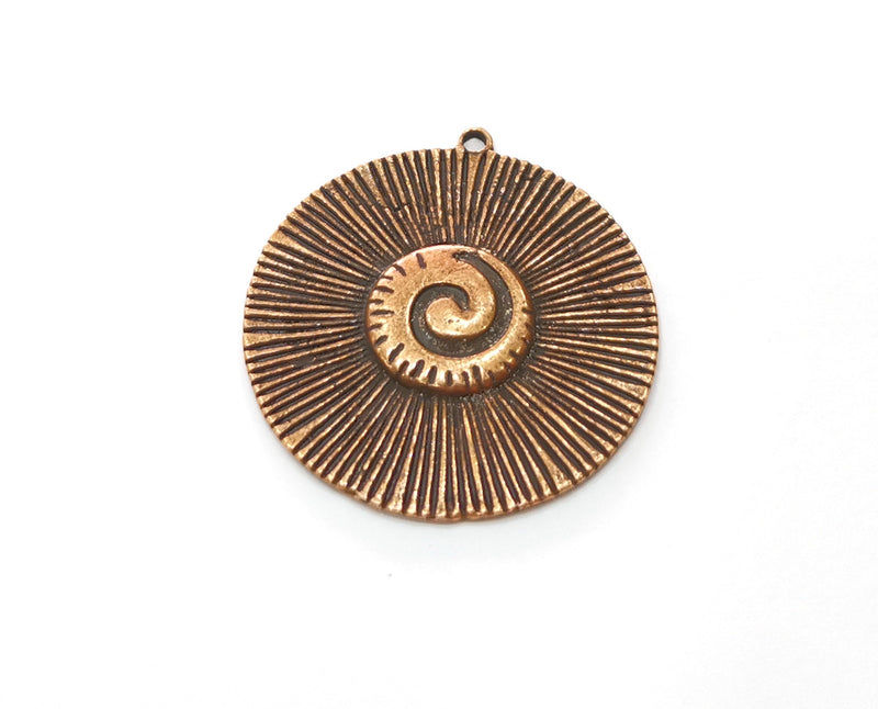2 Copper Charms Antique Copper Plated Charms (34x32mm)  G18690