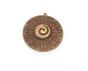 2 Copper Charms Antique Copper Plated Charms (34x32mm)  G18690