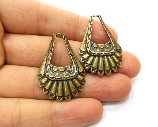 2 Antique Bronze Charm Antique Bronze Plated Charm (39x26mm) G18209