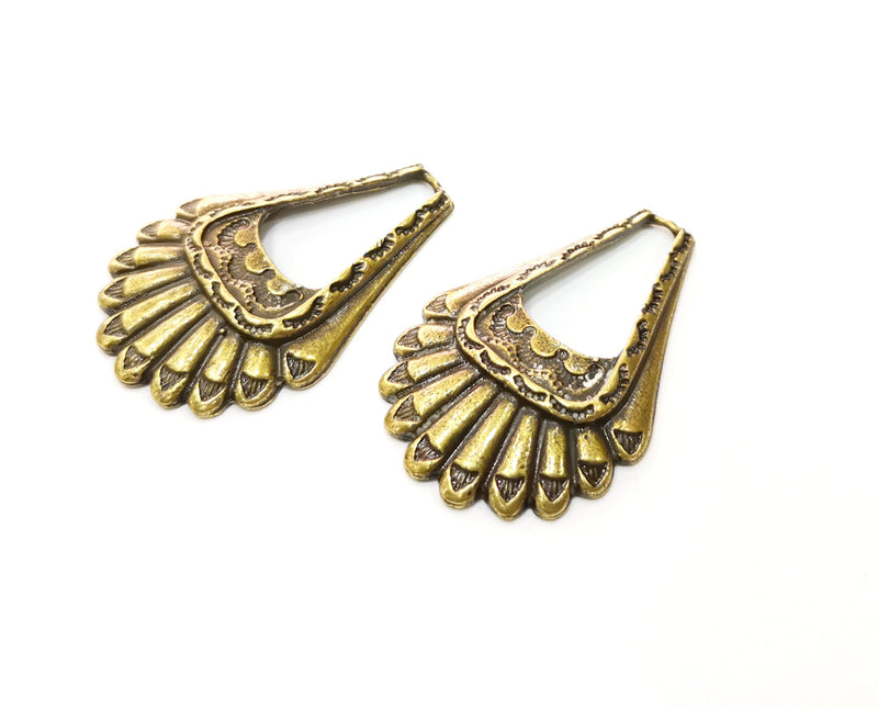 2 Antique Bronze Charm Antique Bronze Plated Charm (39x26mm) G18209