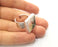 Silver Ring Blank Base Bezel Settings Shiny Silver Cabochon Base Mountings Adjustable Resin Ring (16x16mm Blank)  G18695