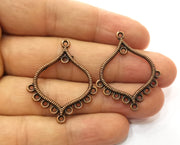 4 Copper Charms Connector Antique Copper Plated Charms (36x30mm)  G18710