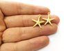 10 Starfish Charms Gold Plated Charms (20x18mm)  G18225