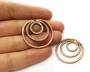 2 Charms Antique Copper Plated Charms (35x34mm)  G18238