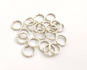 20 Twisted Jump rings Findings Connector  Antique Silver Jumpring open link (10mm) G18250