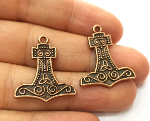 4 Copper Charms Antique Copper Plated Charms (28x24mm)  G18262