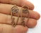 4 Copper Charms Antique Copper Plated Charms (39x16mm)  G18736