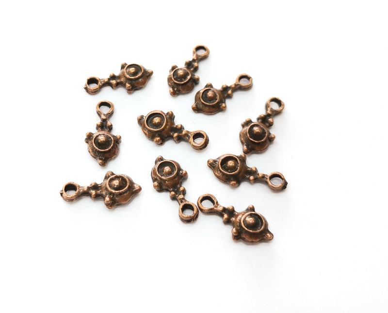 20 Copper Charm Antique Copper Plated Charms (16x7mm) G18742