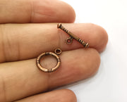 Toggle Clasps 10 sets Antique Copper Plated Toggle Clasp Findings 16x12mm+19x6mm  G18743