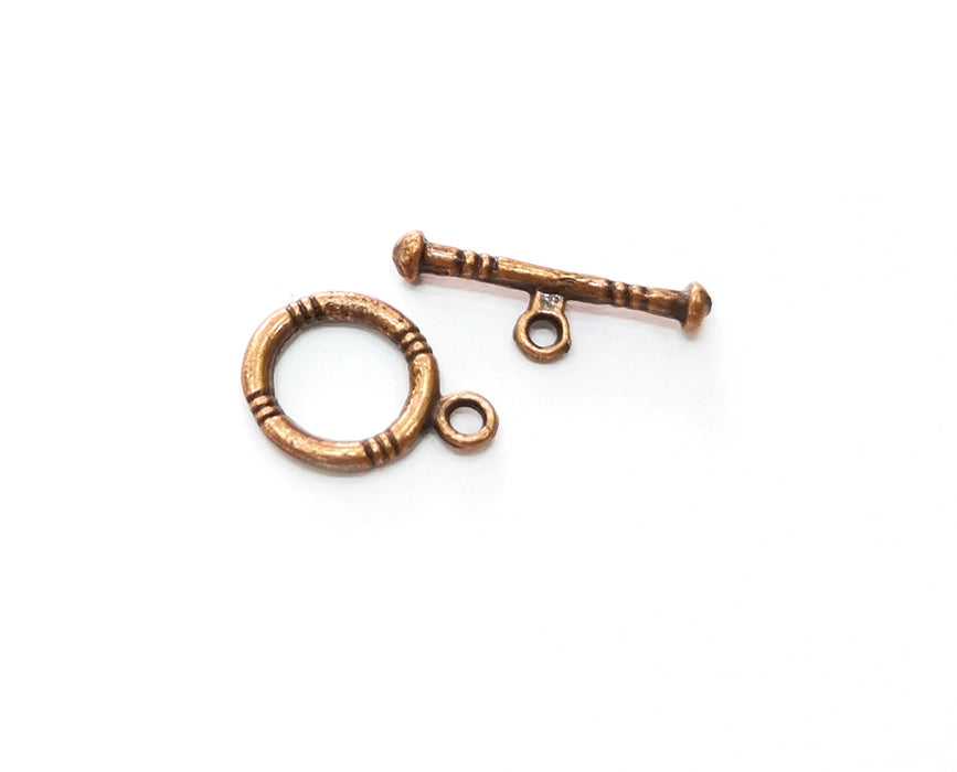 Toggle Clasps 10 sets Antique Copper Plated Toggle Clasp Findings 16x12mm+19x6mm  G18743