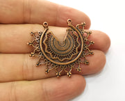 2 Copper Charms Antique Copper Plated Charms  (44x36mm)  G18744