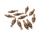 10 Copper Charms Antique Copper Plated Charms (21x7mm)  G18746