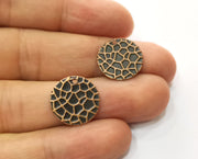 20 Copper Charms Antique Copper Plated Charms (16mm)  G18748
