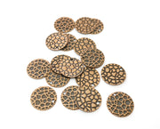 20 Copper Charms Antique Copper Plated Charms (16mm)  G18748