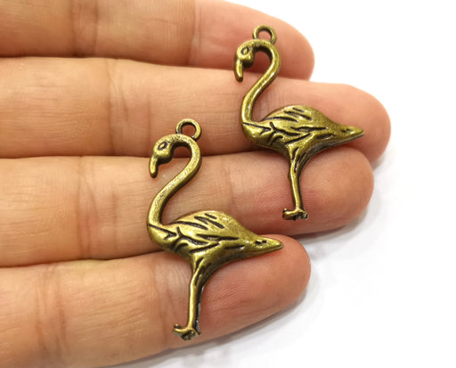 5 Flamingo Charms Antique Bronze Plated Charms (39x24mm)  G18286