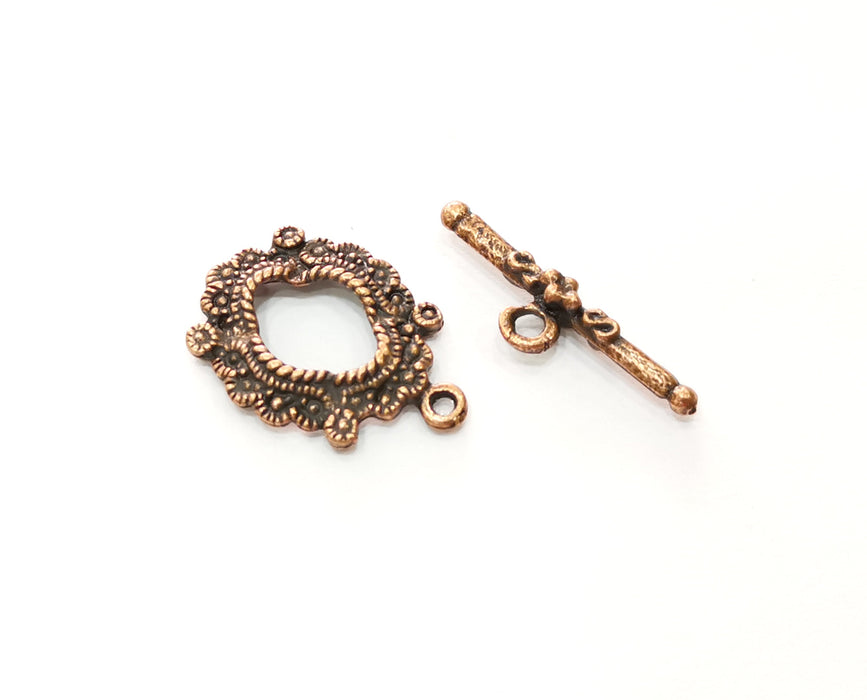 Toggle Clasps 10 sets Antique Copper Plated Toggle Clasp Findings 23x16mm+23x7mm  G18747