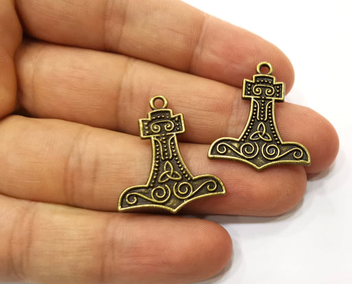 4 Bronze Charms Antique Bronze Plated Charms (28x24mm)  G18291