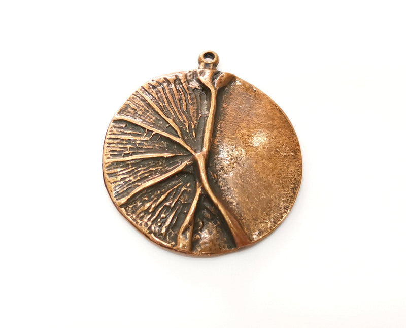 2 Copper Charms Antique Copper Plated Charms (37x32mm)  G18753