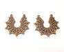 2 Copper Charms Antique Copper Plated Charms (31x30mm)  G18754