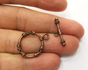 Toggle Clasps Antique Copper Plated 5 sets Toggle Clasp Findings 25x20mm+23x6mm  G18756