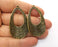 2 Antique Bronze Charms Antique Bronze Plated Charms  (49x28mm)  G18758
