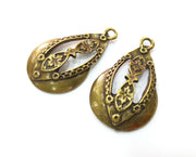2 Antique Bronze Charm Antique Bronze Plated Charm (44x26mm) G18762